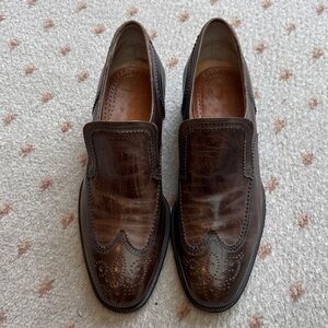 Dark Brown Leather Slip-On Loafers